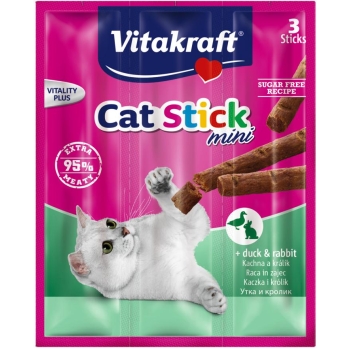 VITAKRAFT CAT STICK MINI kaczka i królik przysmak dla kota 3szt