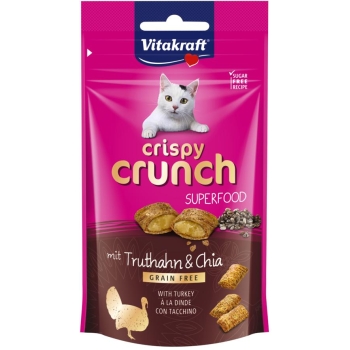 VITAKRAFT CRISPY CRUNCH przysmak dla kota, indyk i chia 60g