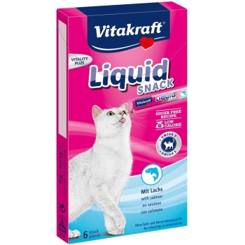 VITAKRAFT CAT LIQUID SNACK przysmak z łososiem i omegą dla kota 6szt