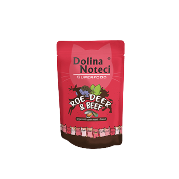 DOLINA NOTECI SUPERFOOD Sarna i wołowina saszetka kot 85g