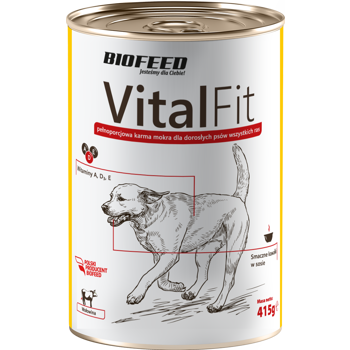 BIOFEED VITALFIT puszka dla psów z wołowiną 415g