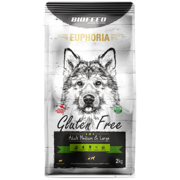 BIOFEED EUPHORIA Gluten Free Medium & Large dla psów średnich i dużych ras z jagnięciną 2kg