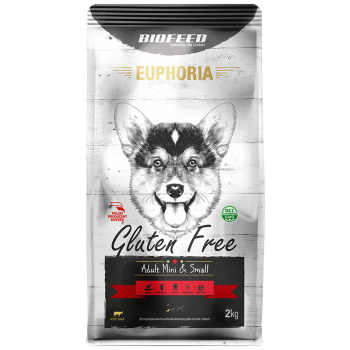 BIOFEED EUPHORIA Gluten Free Mini & Small dla psów mini i małych ras z wołowiną 2kg