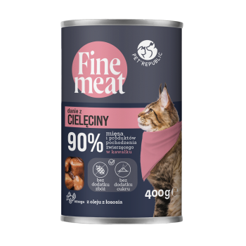 FINEMEAT Karma dla kota, kawałki cielęciny w sosie 400g [FM006 P]