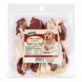 HILTON Rabbit ear with duck/ Ucho królicze z kaczką 500g