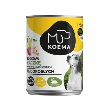 KOEMA Mokra karma dla psa z kaczką, puszka 400g